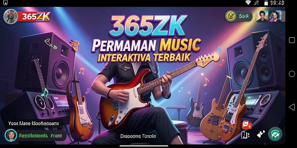 Tampilan gameplay 365ZK menampilkan pemain berinteraksi dengan musik secara dinamis.