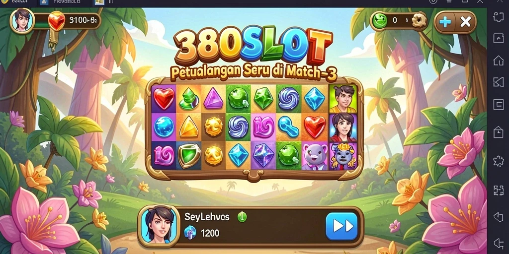 Tampilan gameplay seru di 380SLOT yang penuh warna.