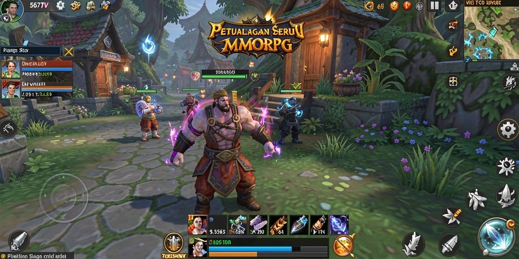Tampilan gameplay seru di dunia MMORPG 567TV dengan karakter dan monster yang menantang.
