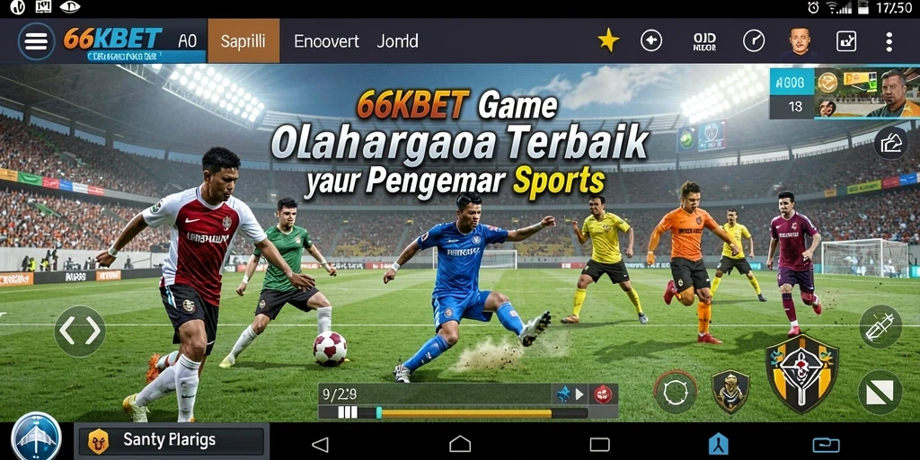 Screenshot utama 66KBET menampilkan gameplay olahraga yang mendebarkan.