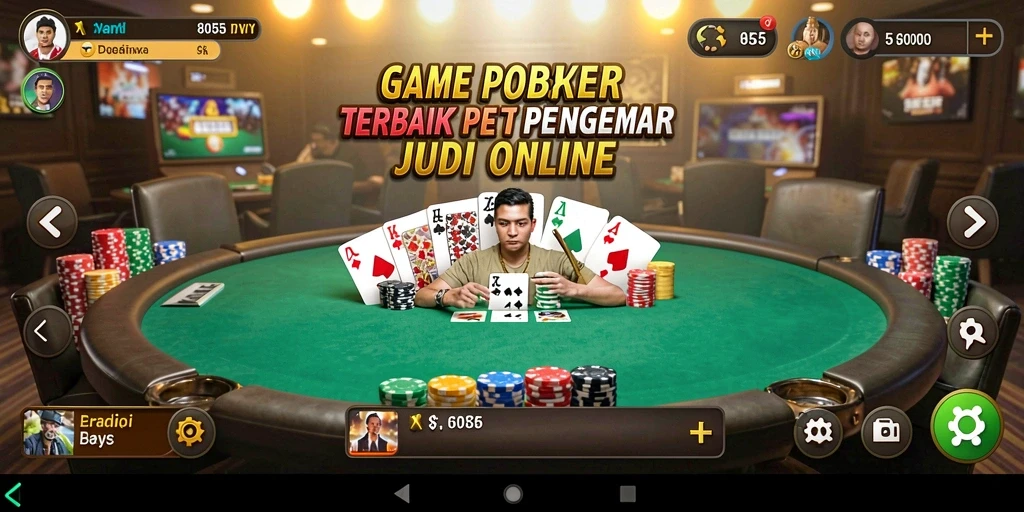 Tampilan menarik dari gameplay Poker di 8055.