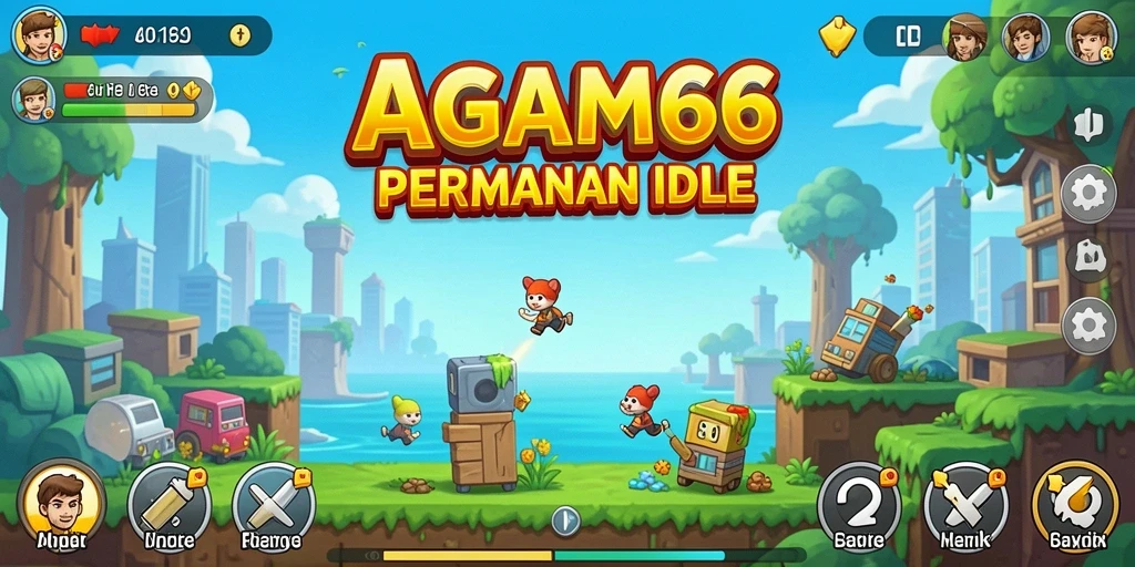 Tampilan gameplay menarik dan ceria dari AGAM66.