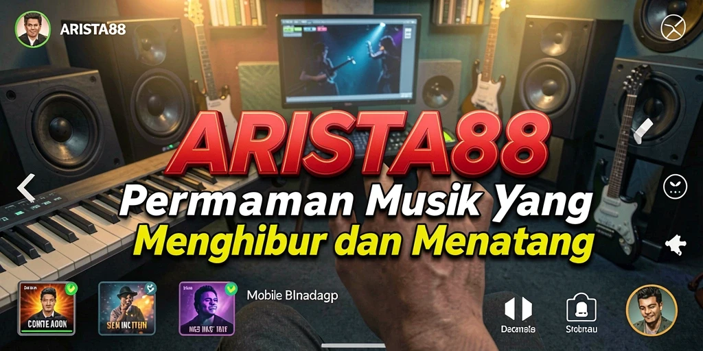 Screenshot gameplay ARISTA88 menunjukkan pemain menikmati pengalaman musik.