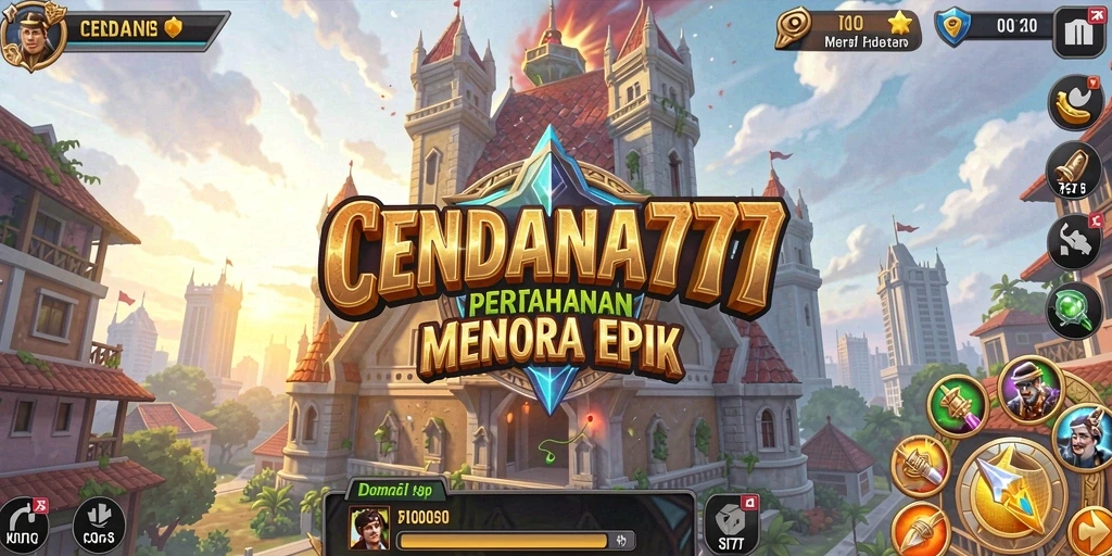 Tampilan gameplay CENDANA777 yang seru dalam genre Tower Defense.