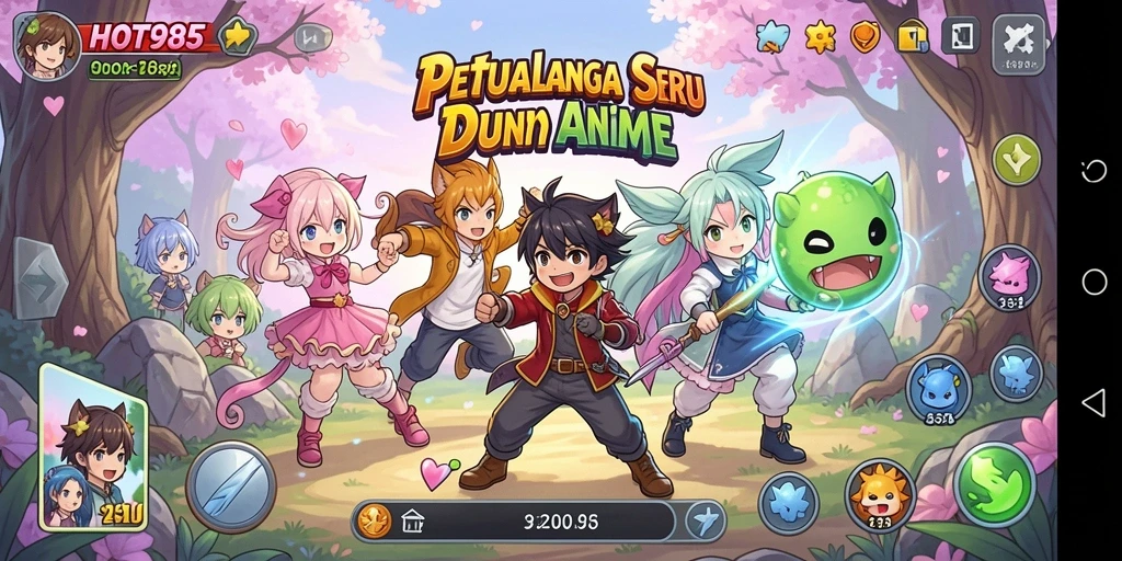 Gameplay seru dengan karakter anime yang mengagumkan.