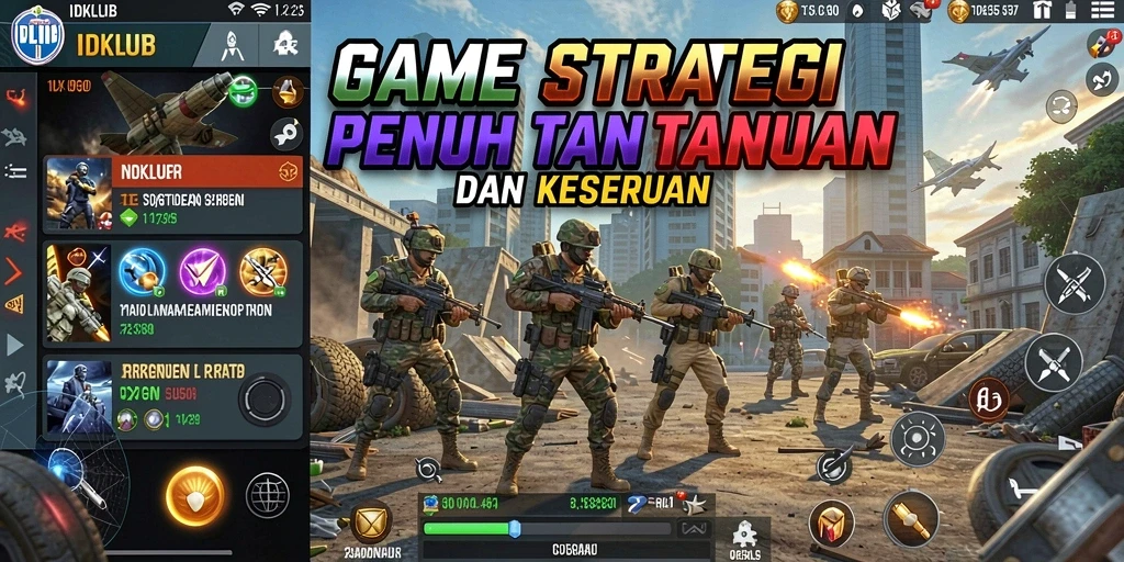 Screenshot menampilkan gameplay strategis yang mendebarkan di IDKLUB.