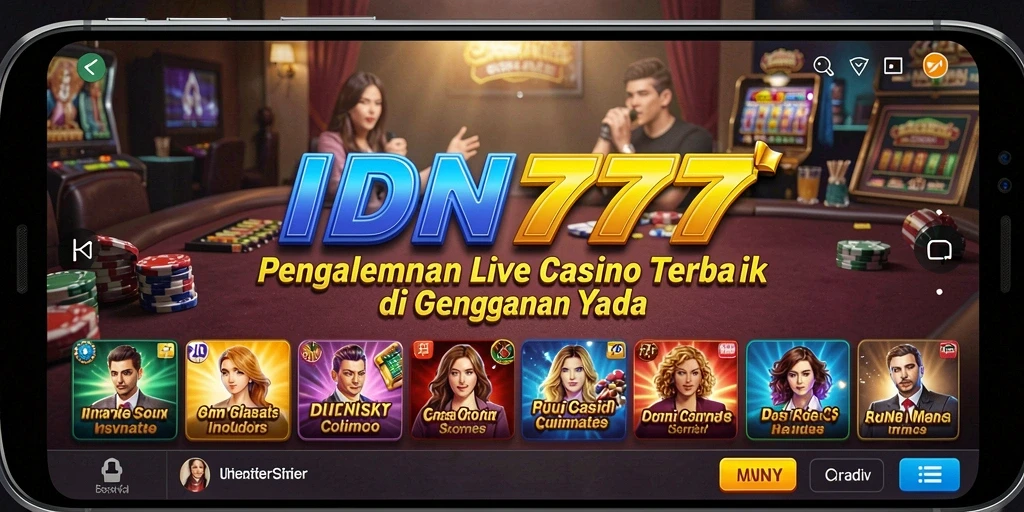 Gameplay Live Casino IDN777 dengan dealer profesional menghadirkan suasana kasino nyata.