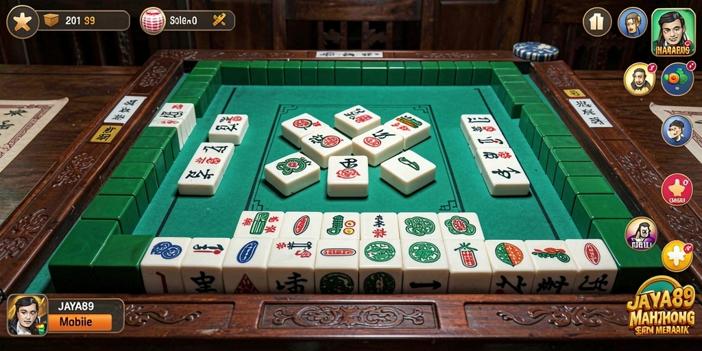 Tangkapan layar utama JAYA89 menampilkan gameplay Mahjong yang seru dan menantang.