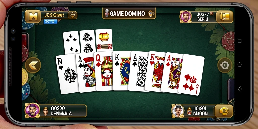Tampilan seru gameplay Domino di JOS77.