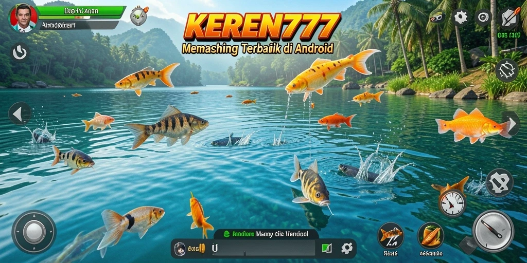 Tampilan gameplay <strong>KEREN777</strong> dengan aksi memancing yang seru dan menantang.