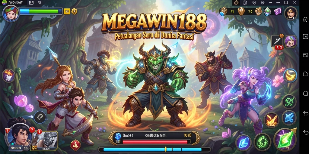 Gameplay seru dari MEGAWIN188 memperlihatkan eksplorasi dan pertempuran.