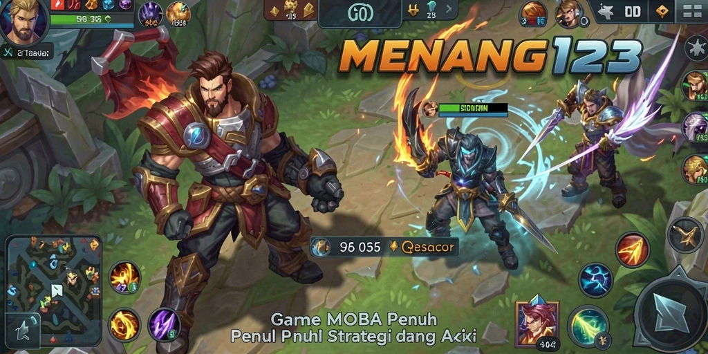Tangkapan layar permainan MOBA yang seru di MENANG123.