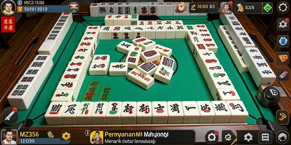 Screenshot gameplay MZ356 menampilkan keseruan bertanding Mahjong.