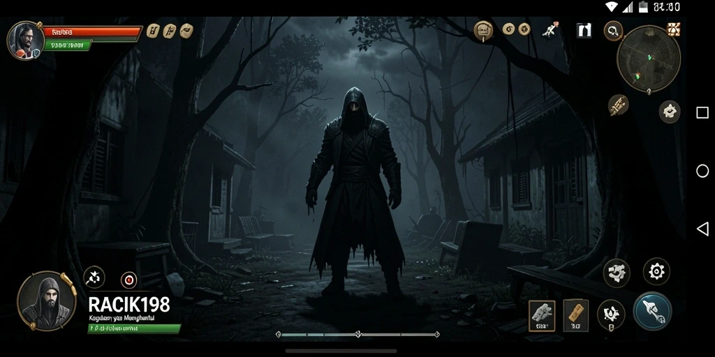 Tangkapan layar utama RACIK198 menampilkan momen mencekam dalam gameplay Horror.