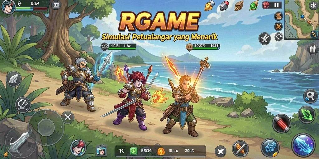 Screenshot RPGAME menampilkan momen seru dalam petualangan simulasi.