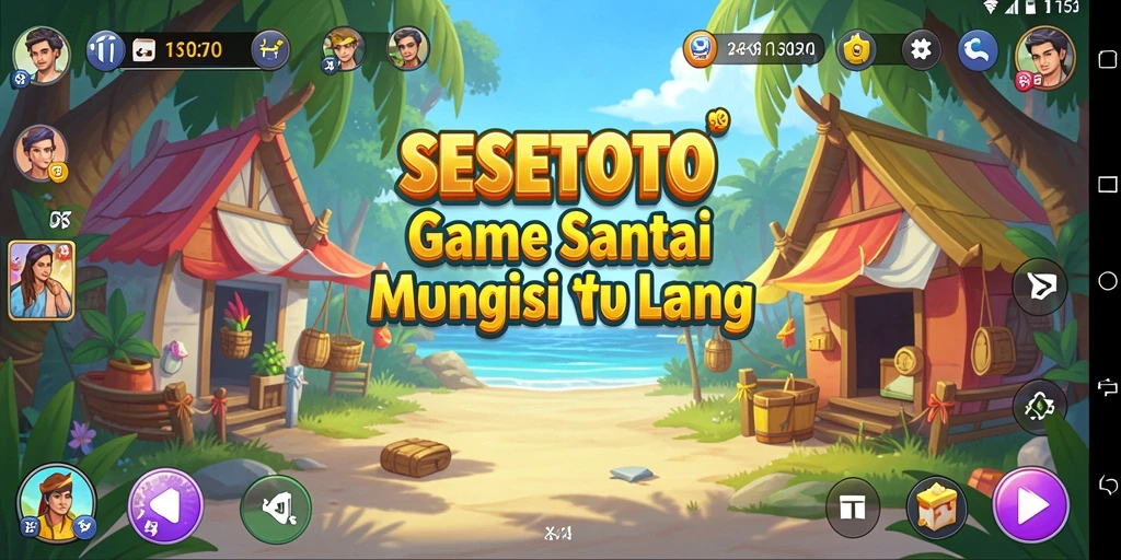 Tampilan gameplay SESETOTO yang penuh warna dan menghibur.