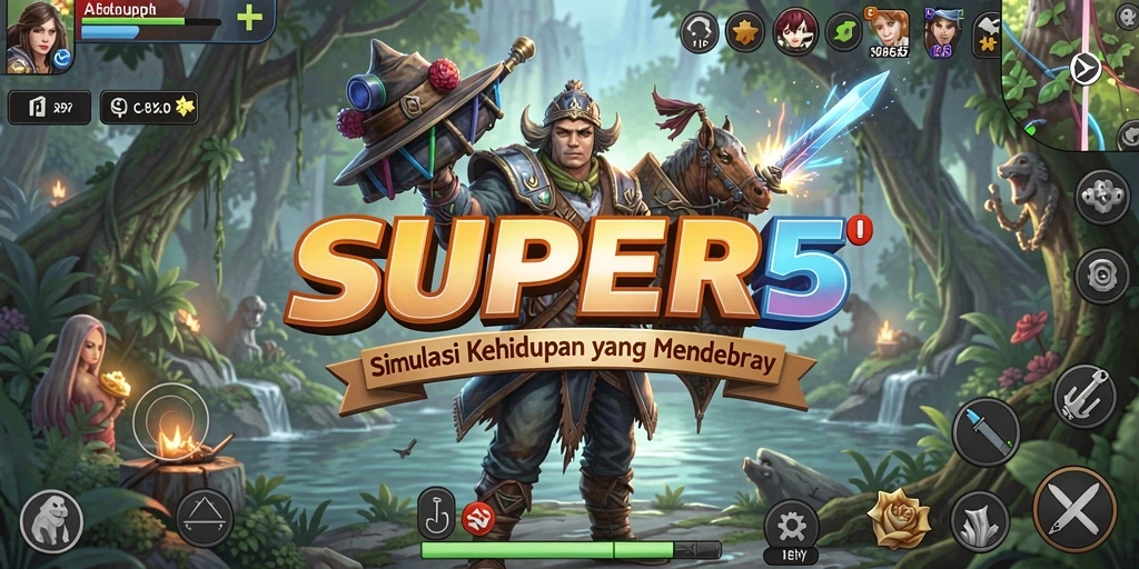 Tampilan gameplay SUPER5 yang mendebarkan dan interaktif.