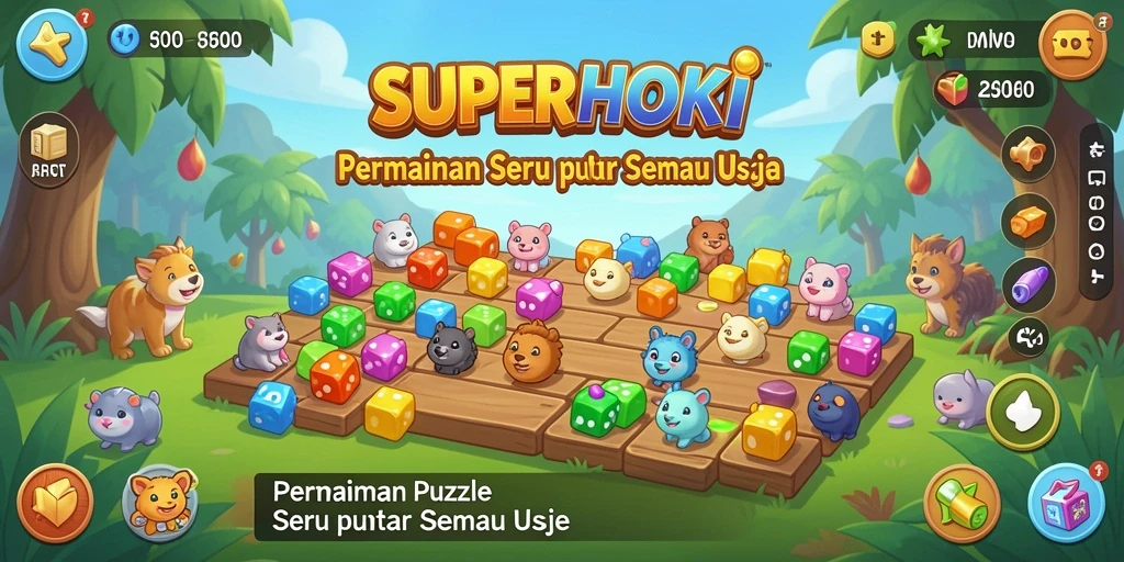 Tampilan gameplay SUPERHOKI saat memecahkan teka-teki Puzzle.