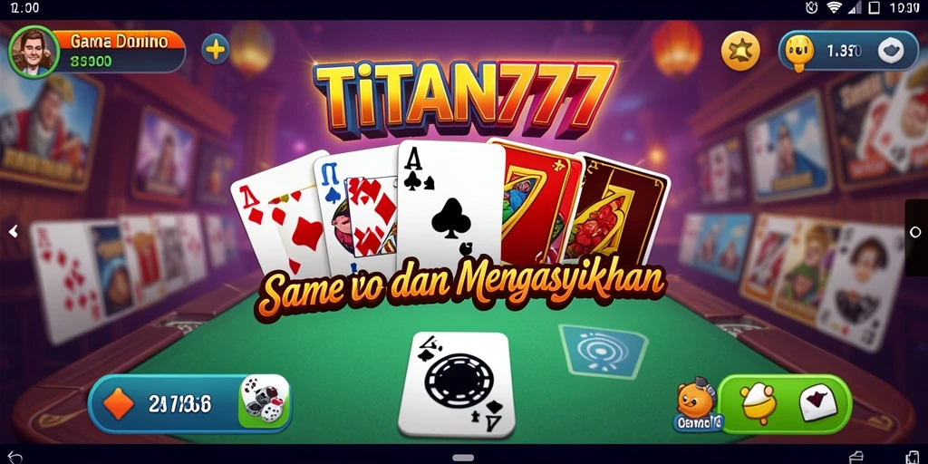 Tampilan gameplay menarik dari permainan Domino TITAN777.