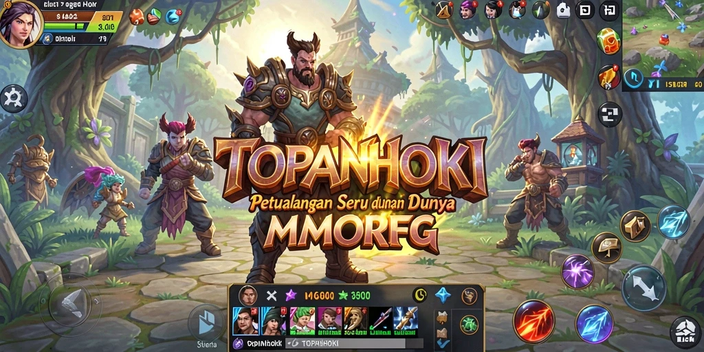 Screenshot utama <strong>TOPANHOKI</strong> menampilkan aksi seru dalam pertempuran MMORPG.