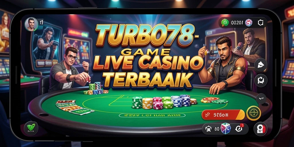 Screenshot gameplay TURBO78 yang menampilkan dealer langsung dalam aksi.
