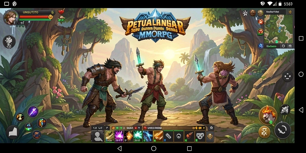 Tampilan gameplay seru UNGUTOTO dalam dunia MMORPG.